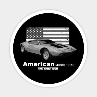 AMX3 American Muscle Car 60s 70s Old is Gold Magnet